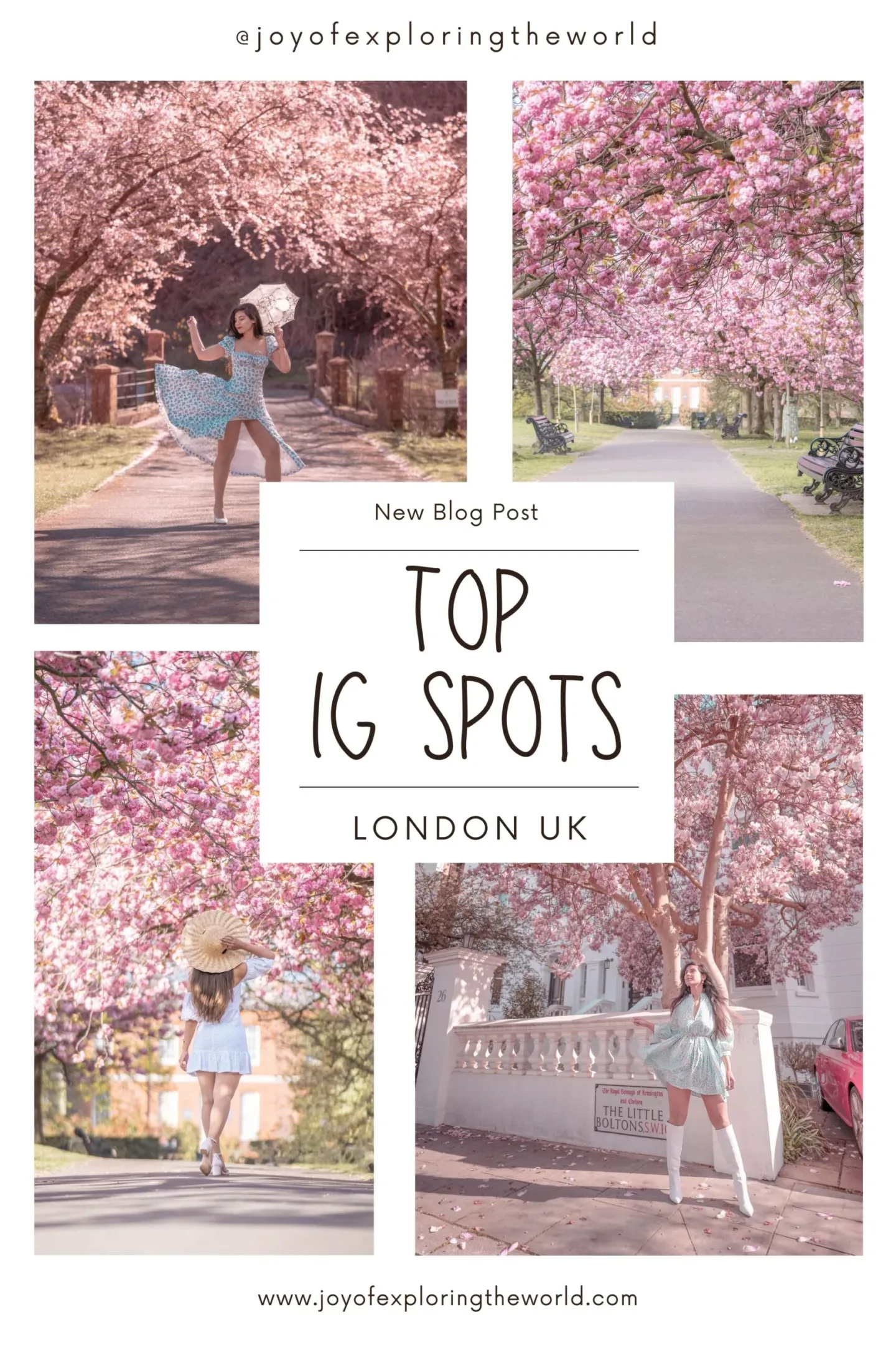 Where to see Cherry Blossom in London. This is one of the pin