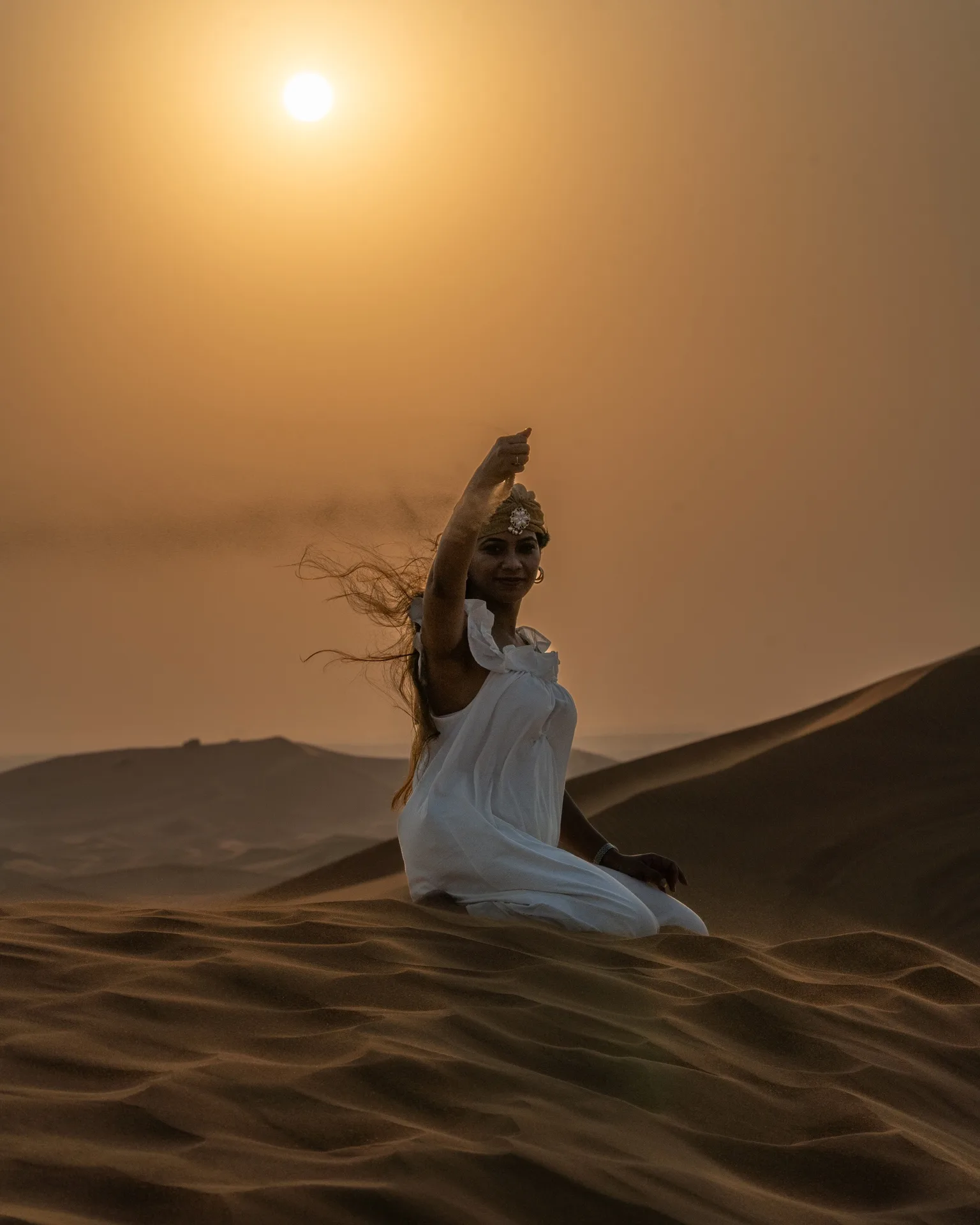 Desert sand dunes in Dubai, Middle East travel destination