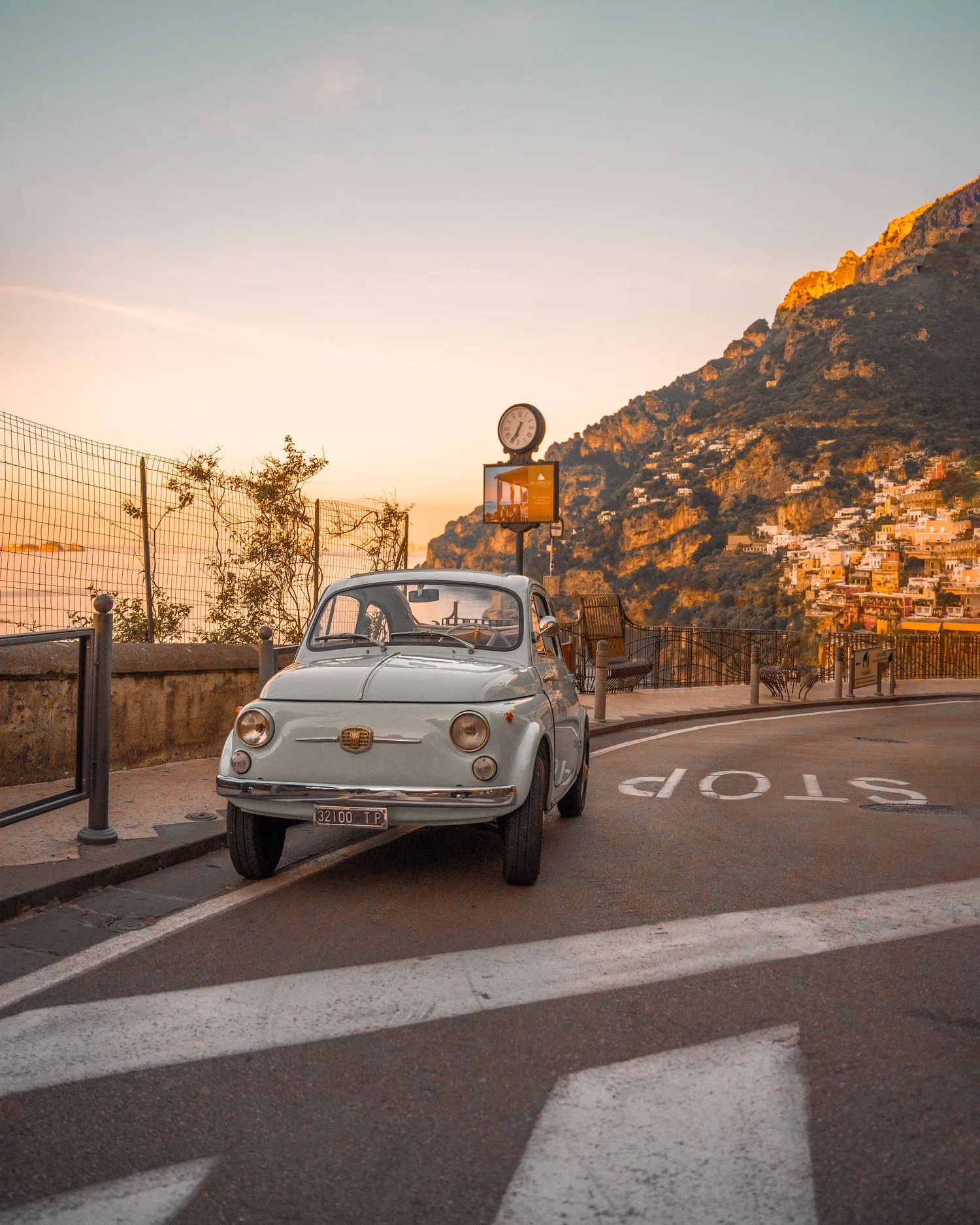 Colourful houses on Positano hillside Amalfi Coast