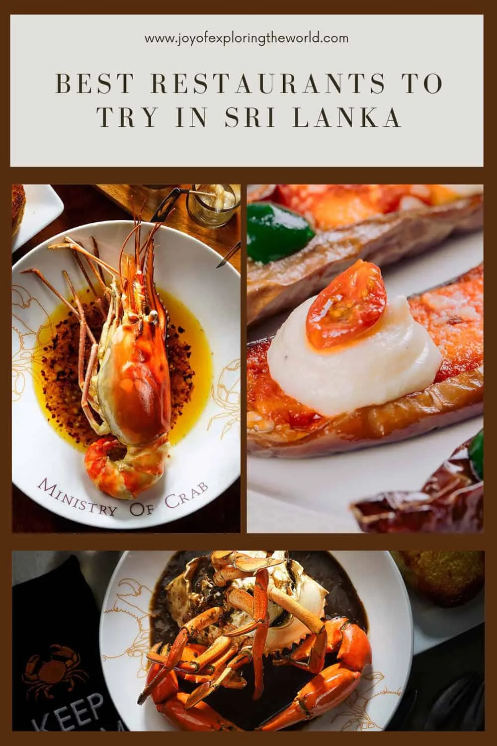 Delicious seafood dishes from Sri Lanka
