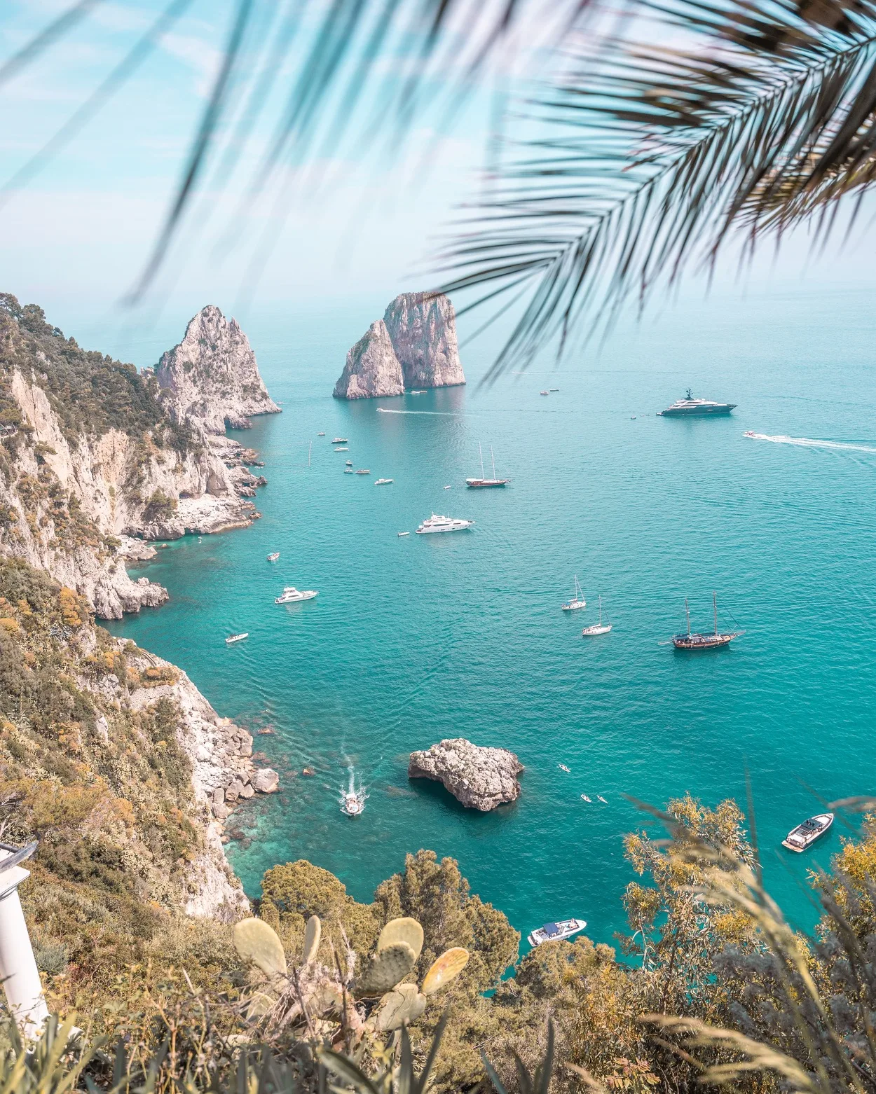 Scenic view from Gardens of Augustus in Capri, Italy