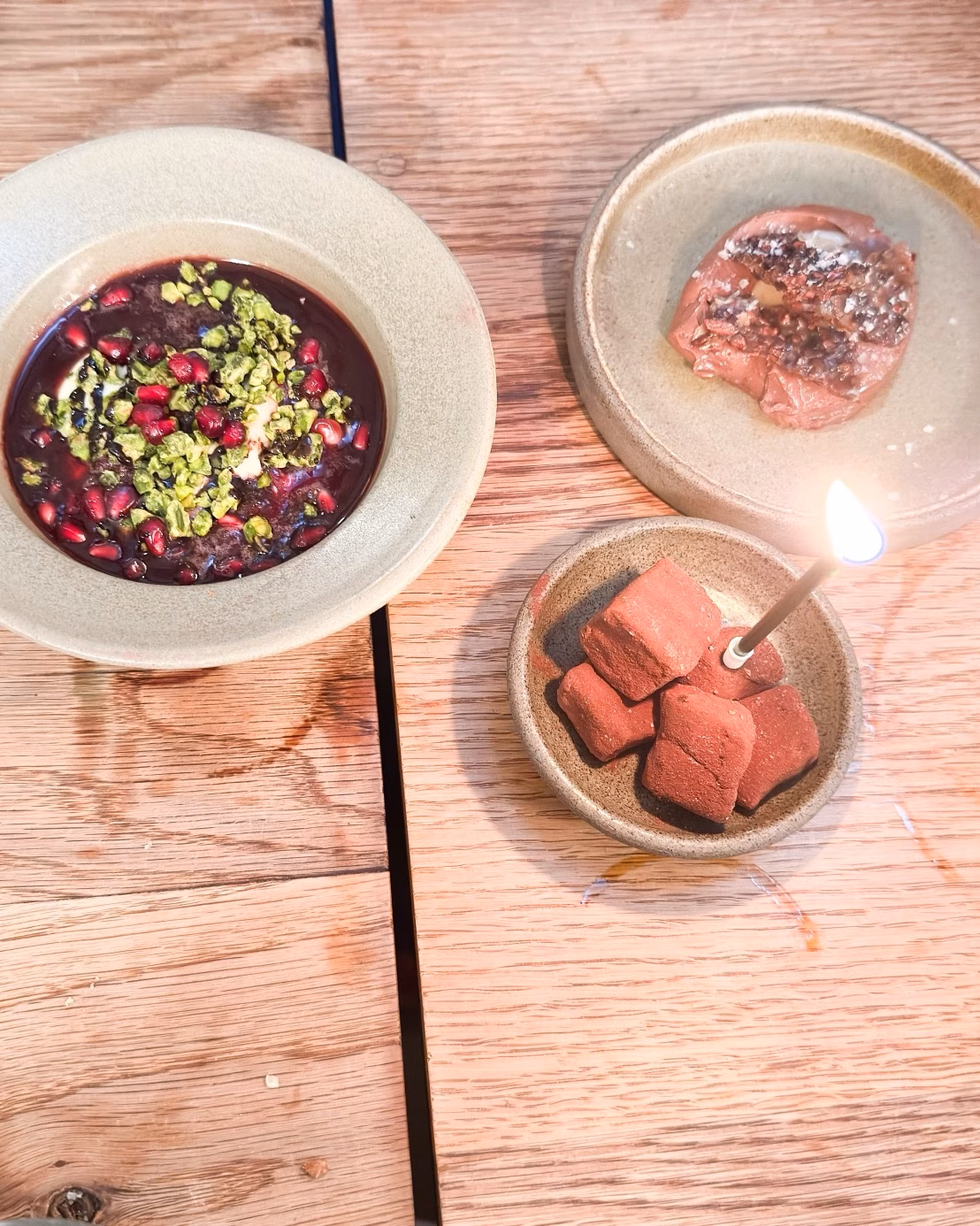 Bubala Spitafields Review : Dessert showing vegan truffles