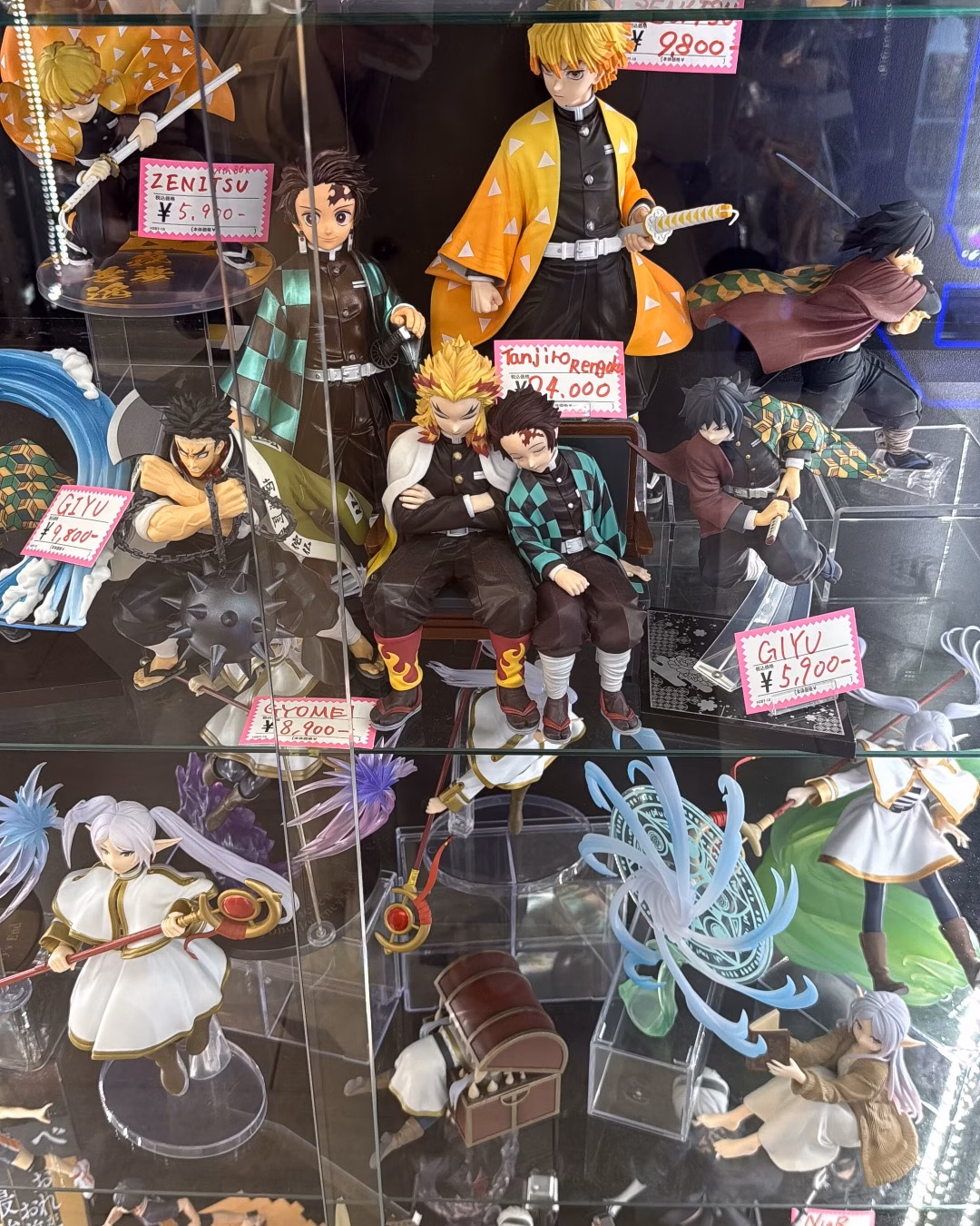 Best Things to Do in Tokyo Japan - Anime characters from Demon Slayer, Tanjiro, Inoske, Zenitsu, Giyu